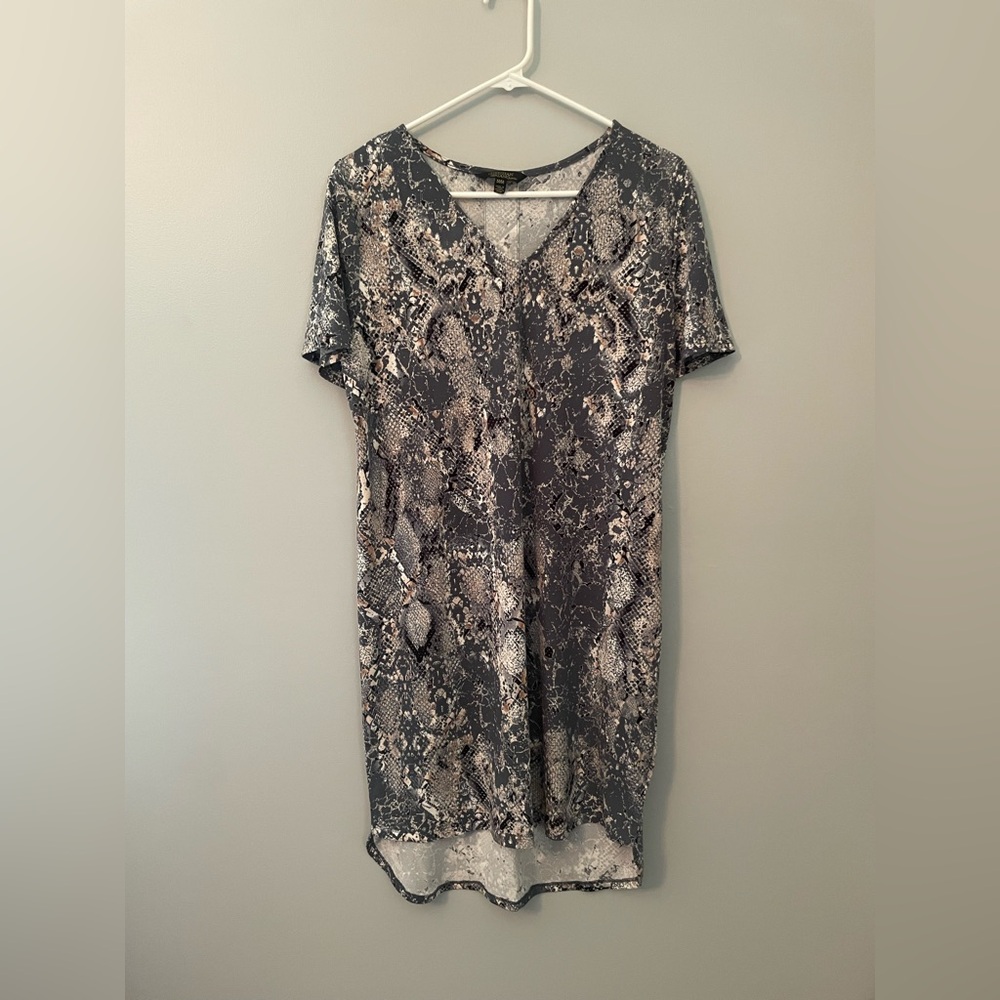 Christian Siriano Gray Patterned Dress